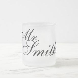 Customisable wedding gift frosted coffee mug