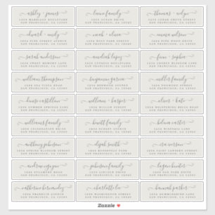 Customisable Wedding Guest Address Labels