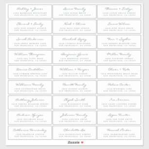 Customisable Wedding Guest Address Labels