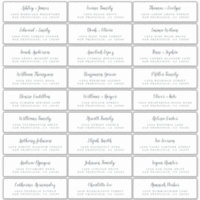 Customisable Wedding Guest Address Labels