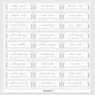 Customisable Wedding Guest Address Labels