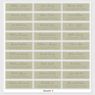 Customisable Wedding Guest Address Labels