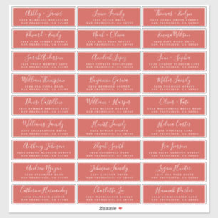 Customisable Wedding Guest Address Labels