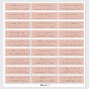 Customisable Wedding Guest Address Labels