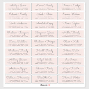 Customisable Wedding Guest Address Labels