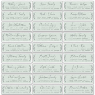 Customisable Wedding Guest Address Labels
