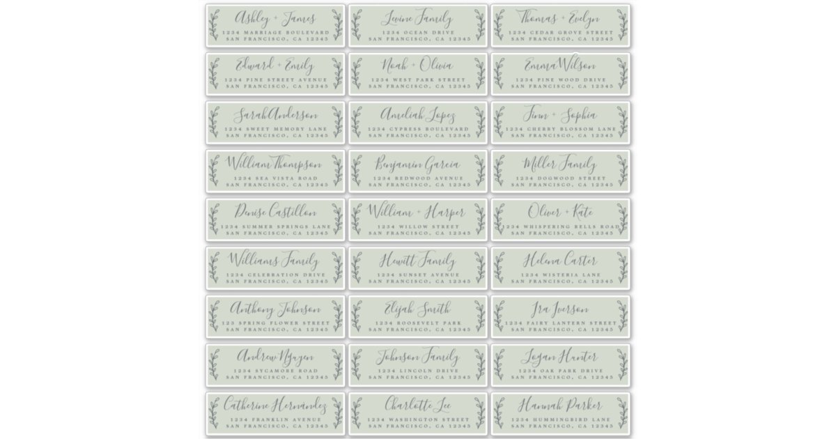Guest address labels for wedding invitations uk