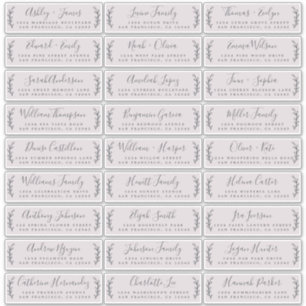Customisable Wedding Guest Address Labels