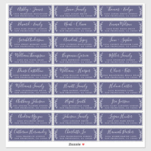 Customisable Wedding Guest Address Labels
