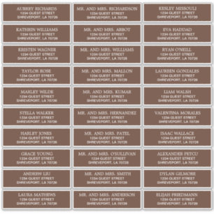 Customisable Wedding Guest Address Labels
