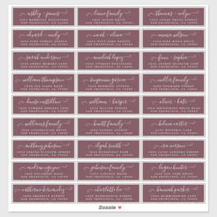 Customisable Wedding Guest Address Labels