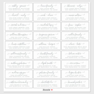 Customisable Wedding Guest Address Labels