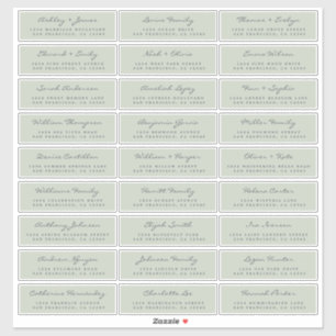 Customisable Wedding Guest Address Labels
