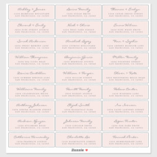 Customisable Wedding Guest Address Labels