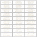 Customisable wedding guest address labels Gold<br><div class="desc">Easy to personalise,  names and addresses / individual wedding shipping address label stickers for guests.</div>