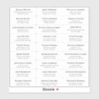 Customisable wedding guest address labels sticker