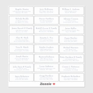 Customisable wedding guest address labels sticker