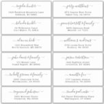 Customisable wedding guest address labels sticker<br><div class="desc">Easy to personalise,  names and addresses / individual wedding shipping address label stickers for guests.</div>