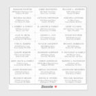 Customisable wedding guest address labels sticker