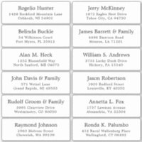 Customisable wedding guest address labels sticker