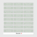 Customisable wedding guest address labels sticker<br><div class="desc">Easy to personalise,  sage green colour  names and addresses / individual wedding shipping address label stickers for guests.</div>
