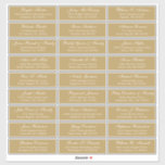 Customisable wedding guest address labels sticker<br><div class="desc">Easy to personalise,  names and addresses / individual wedding shipping address label stickers for guests.</div>