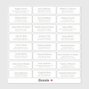 Customisable wedding guest address labels sticker
