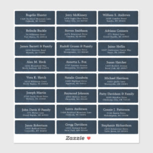 Customisable wedding guest address labels sticker