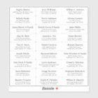 Customisable wedding guest address labels sticker