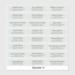 Customisable wedding guest address labels Stickers