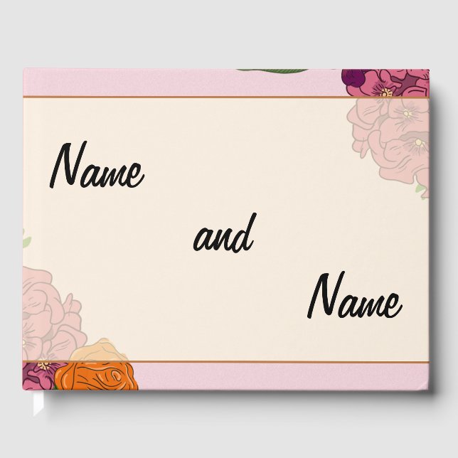 customisable wedding guest book (Front)