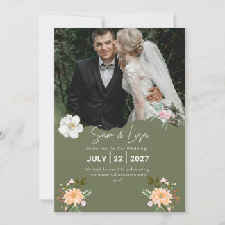 Customisable Wedding Invitation – Elegant Floral P