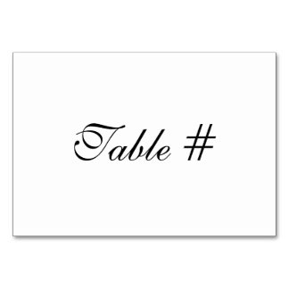Customisable Wedding Invitation Sets Table Number