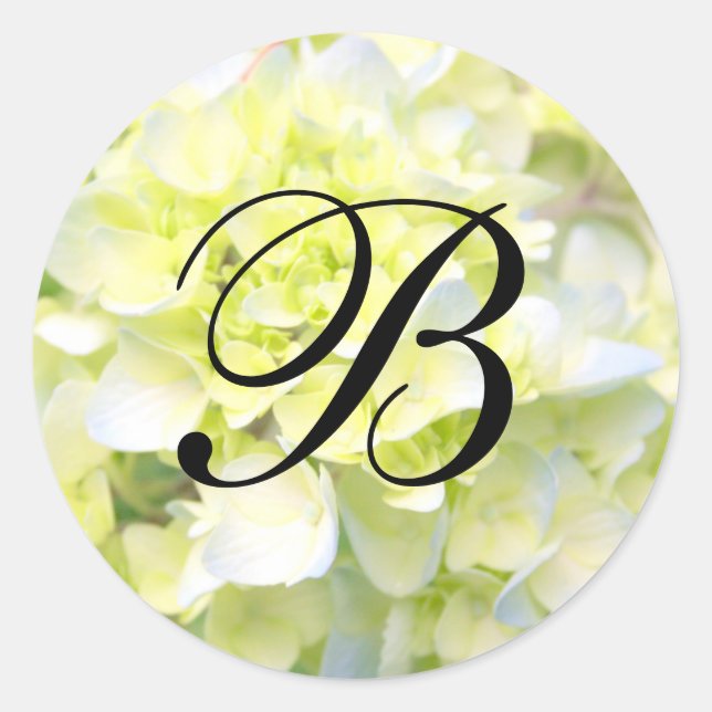Customisable Wedding Monogram Classic Round Sticker (Front)