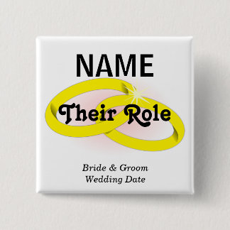 Customisable Wedding Party  Button