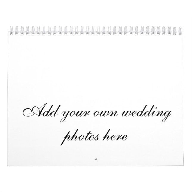 Customisable Wedding Photos Calendar (Cover)
