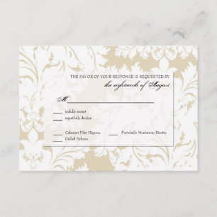 Customisable Wedding Response RSVP card