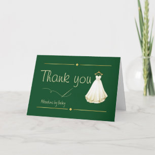 Customisable Wedding Sewing Alterations Thank You Card