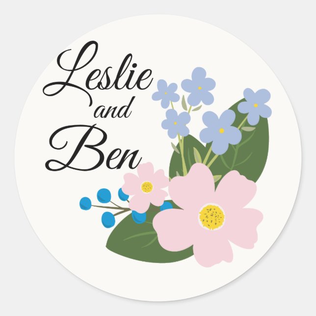 Customisable Wedding Sticker (Front)