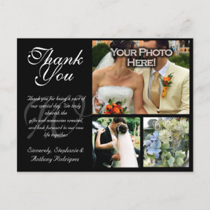 Customisable Wedding Thank You Card 3 Pictures