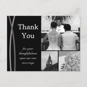 Customisable Wedding Thank You Card Photo Pictures