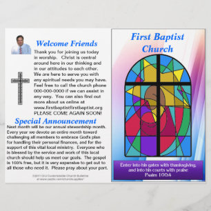 Customisable Weekly Church Bulletin (Inside Blank)