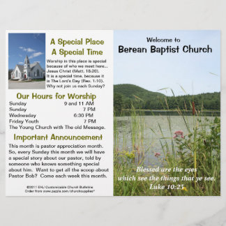 Customisable Weekly Church Bulletin (Outside Only)