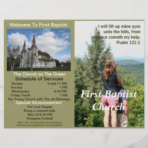 Customisable Weekly Church Bulletin (Outside Only)