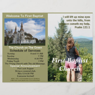 Customisable Weekly Church Bulletin (Outside Only)