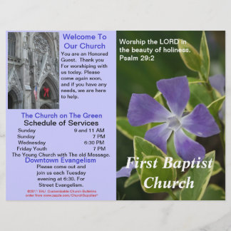 Customisable Weekly Church Bulletin (Outside Only)