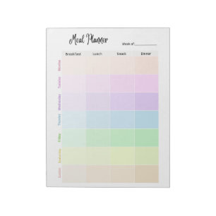 Customisable Weight Loss Tracker & Meal Planner Notepad