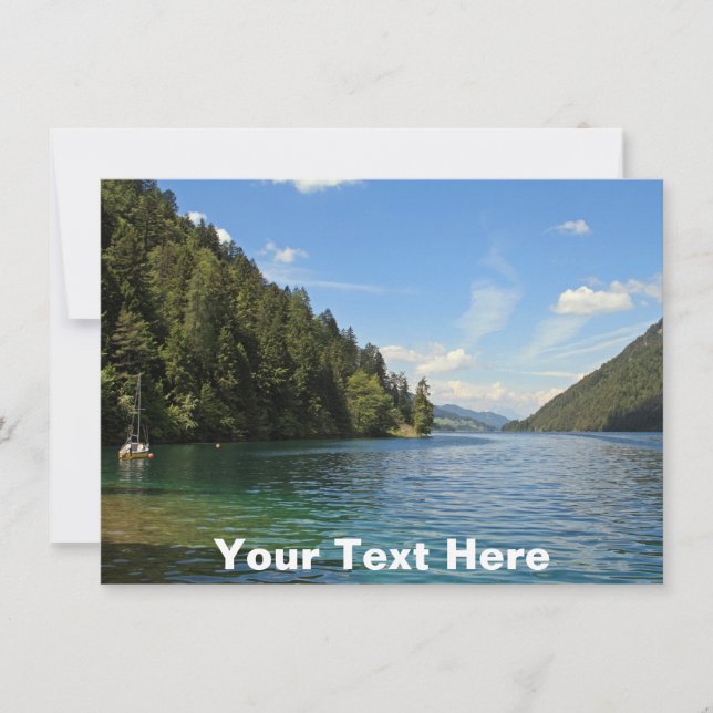 Customisable Weissensee, Austria card (Front)