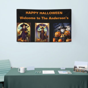 Customisable Welcome Halloween Party Banner. Banner