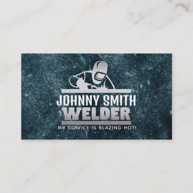Customisable Welder Slogans Business Cards (Front)
